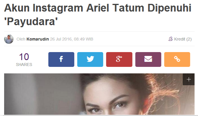 Berita Instagram Ariel Tatum Dipenuhi Payudara dan 