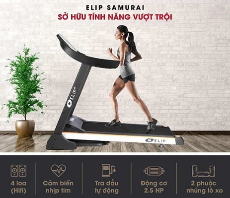 Máy Chạy Bộ Điện Đơn Năng Elip Samurai