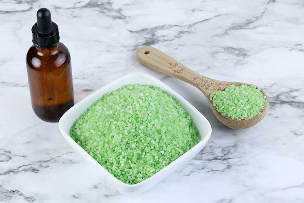 Stress Relief Bath Salts Recipe With Eucalyptus and Spearmint