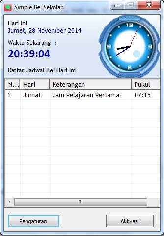 Unduh Software Bel Sekolah Otomatis 3 bahasa free | Software Kartu