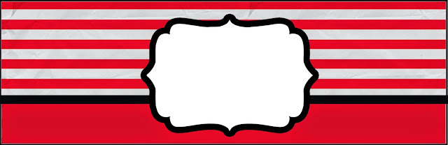 Rayas Rojo y Blanco: Etiquetas para Candy Bar para Boda para Imprimir Gratis.
