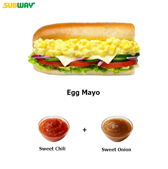 Best Combination of 8 Popular subway sandwich in korea / sandwich Type