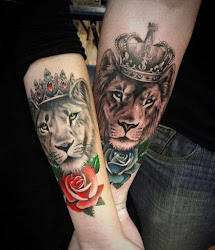 matching tattoos lion friends tattoo king disney