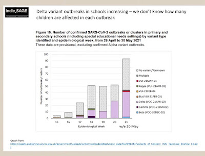 Delta variant school outbreaks UK indieSAGE briefing 040621