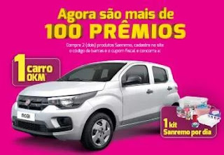 Cadastrar Nova Promoção Sanremo 2019 Carro 0KM e Kit Sanremo Todo Dia