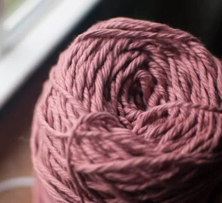 Pink cotton yarn for knitting and crocheting