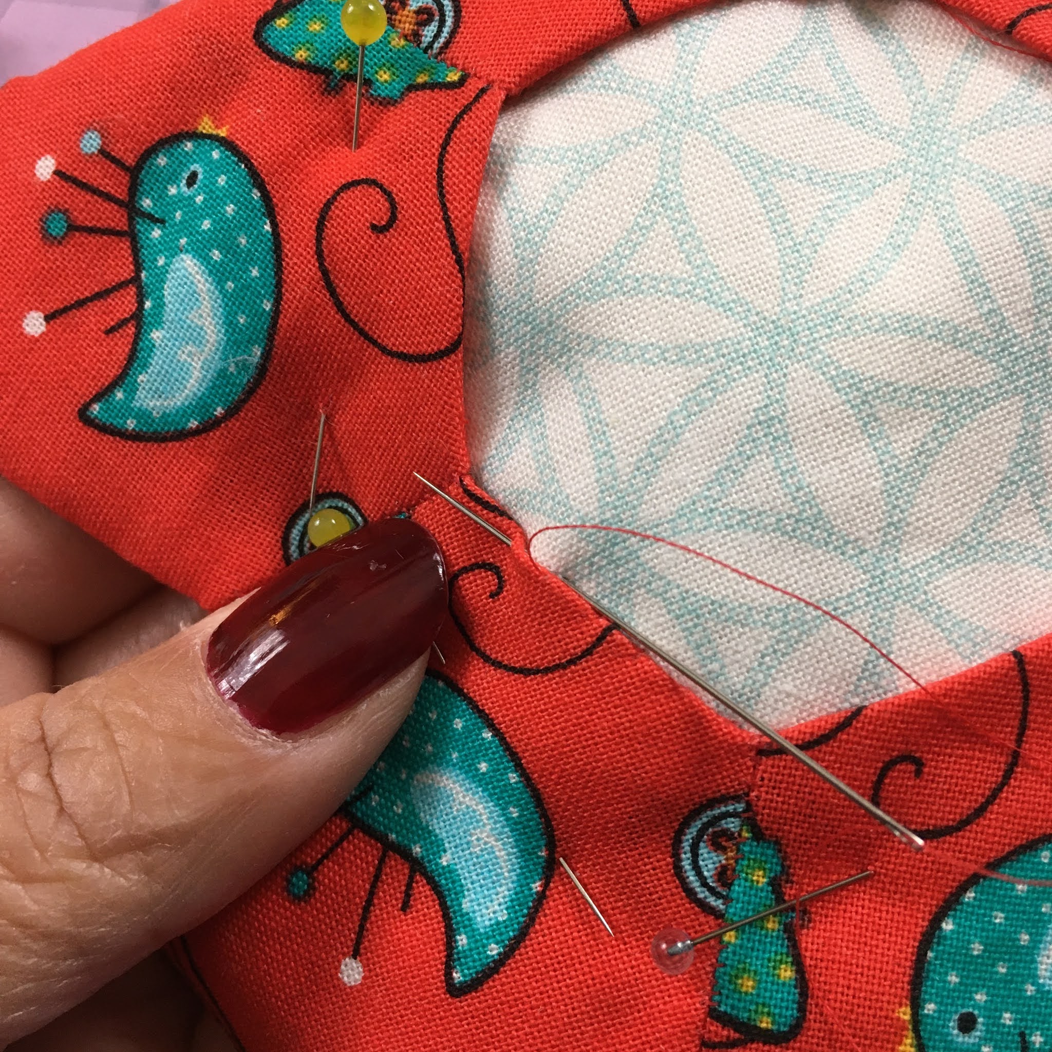 Seaside Stitches Facing EPP Quilt with EPP