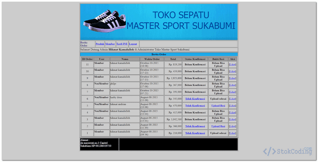 tugas sistem informasi penjualan sepatu online