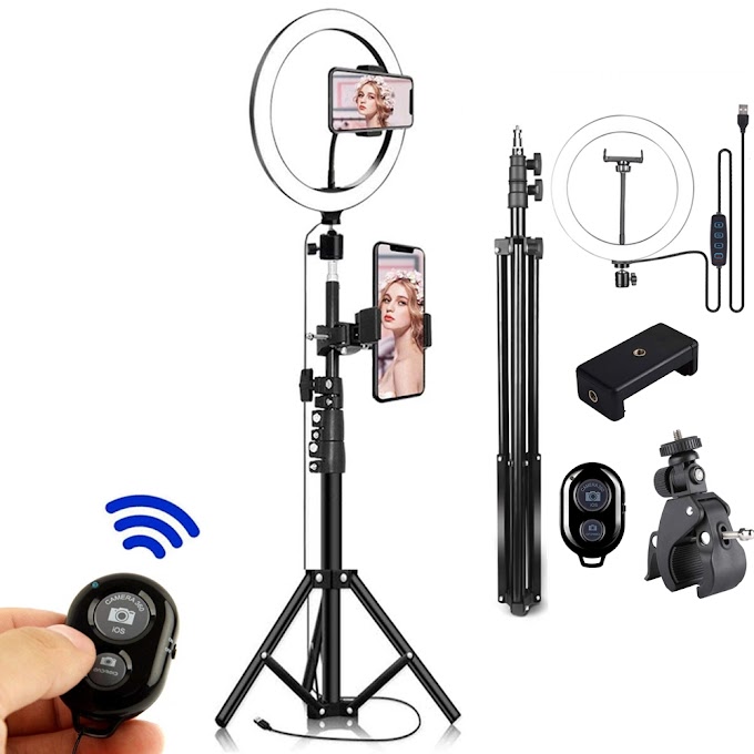 Lighting Kit, 2m Ring and Tripod for Phone Youtube Video Action Camera