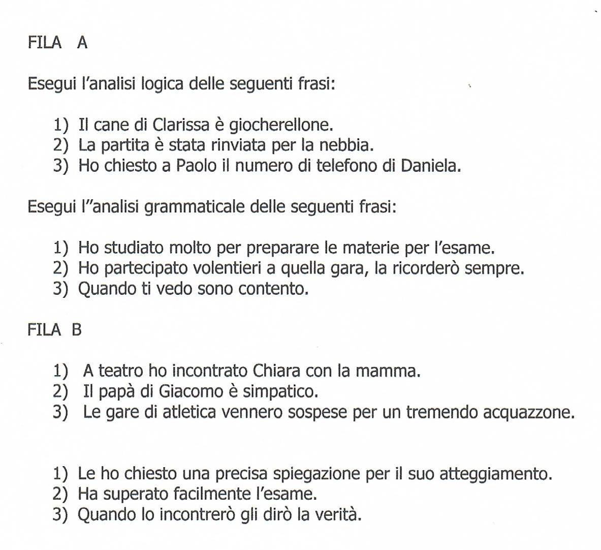 Analisi Logica Il Soggetto Il Predicato Verbale E Nominale Prova Di Verifica Per La Classe Quarta Della Scuola Primaria