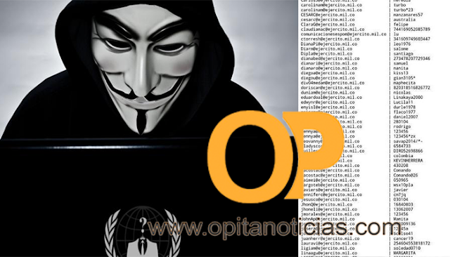 Anonymous revela correos y contraseñas de miembros del Ejército