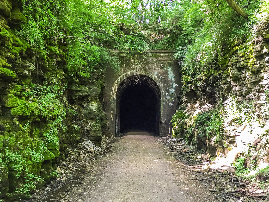 Stewart Tunnel on the Badger State Trail / Ice Age Trail Monticello Segment