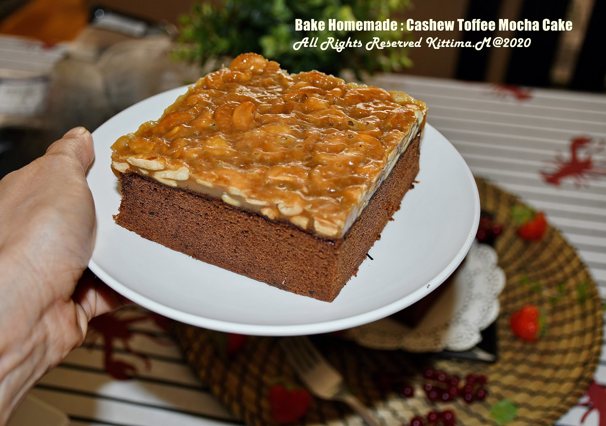 Bake Homemade ท๊อฟฟี่เค้ก(Cashew Toffee Mocha Cake )(มือใหม่เบเกอรี่)