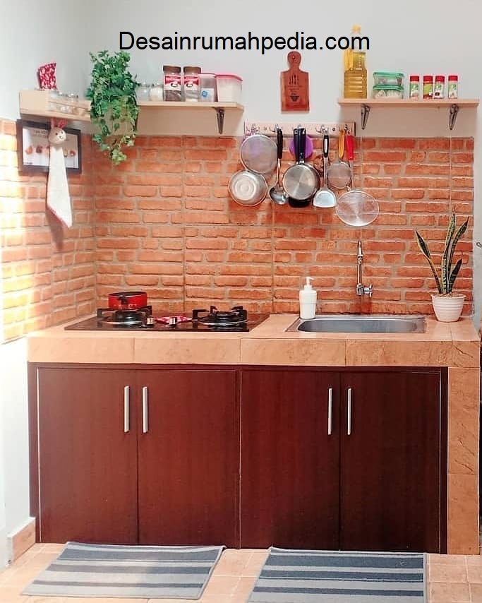 deco dapur merah bata kreatif - Alexandra Reid