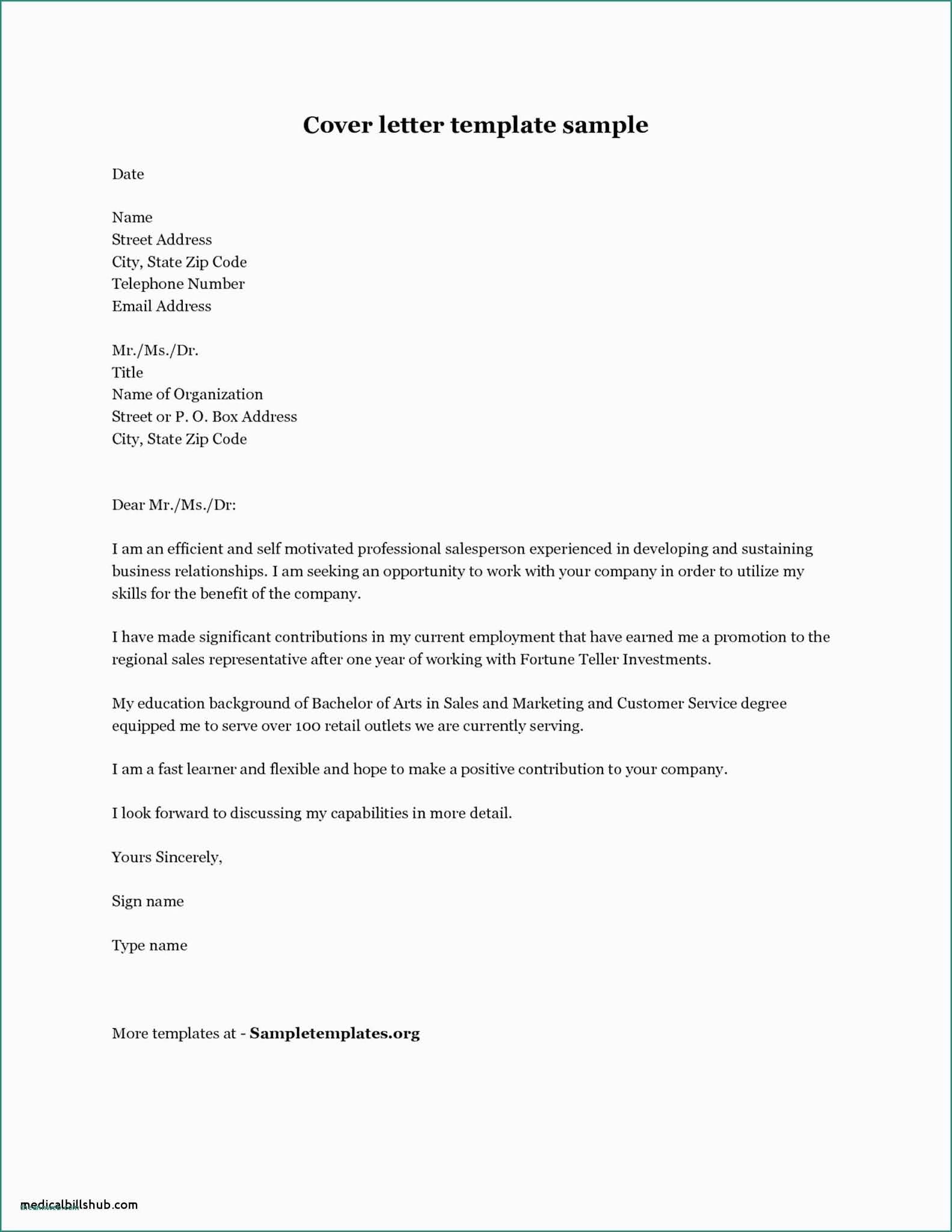 Sample Cover Letter For Bank Teller Job Sample Letter