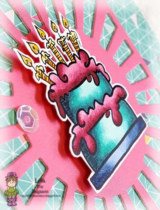 Little Card Maker Celebrate Cake with Candles Birthday Card