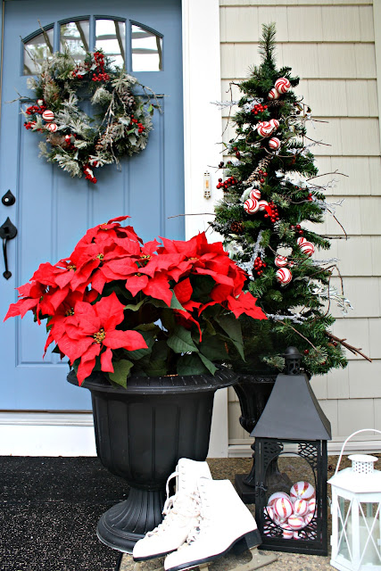 Christmas front porch