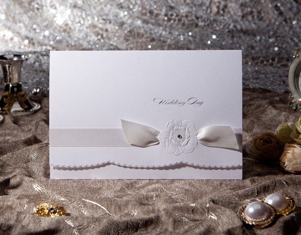 “Simplicity is the keynote of all true elegance.” : Wedding Invitation