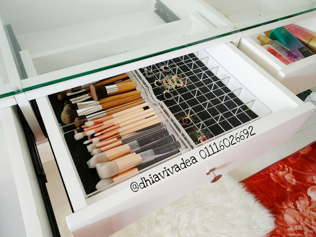 DIY Meja Makeup Berkaca & Vanity Mirror Murah, Budget Bawah RM600 7