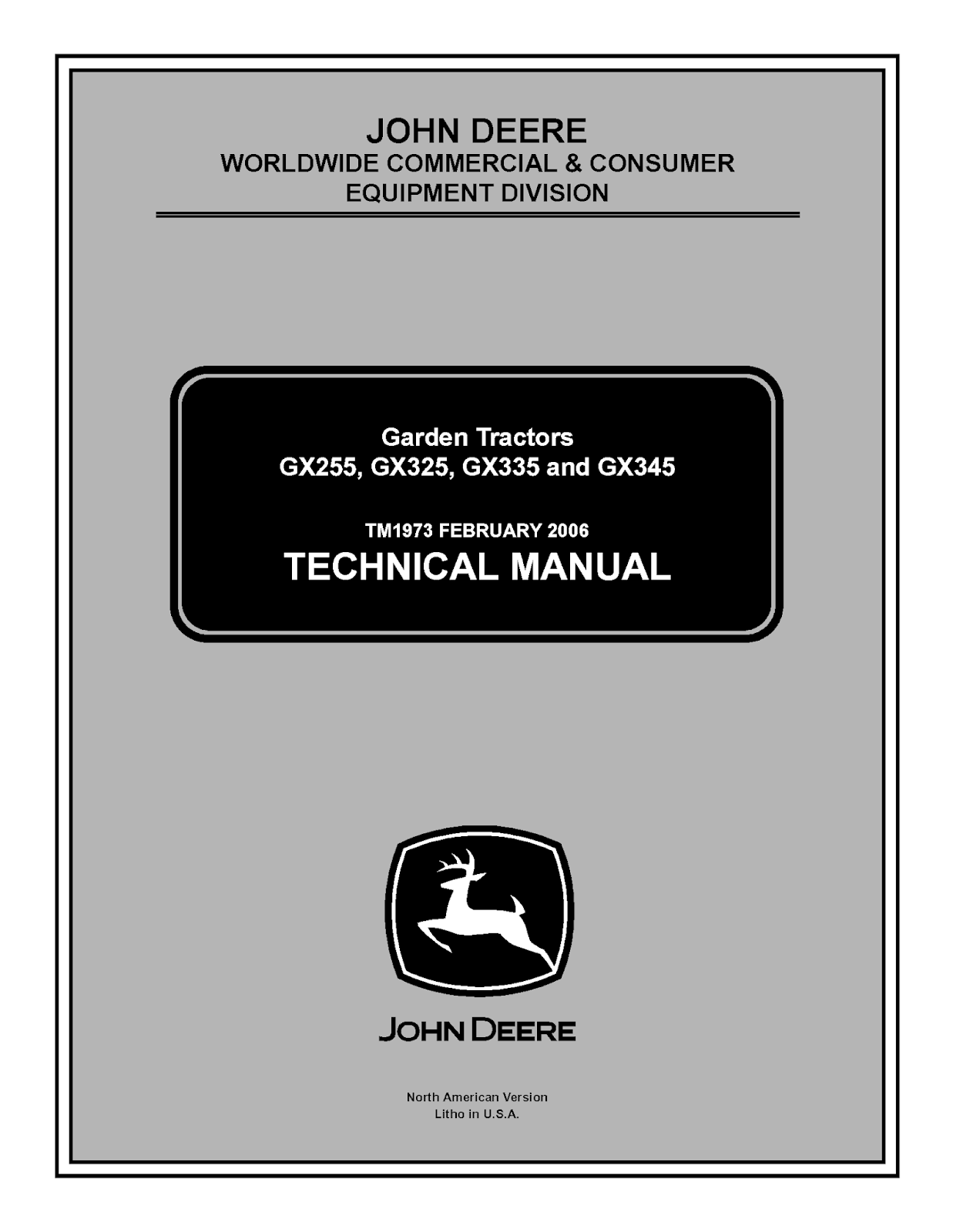 John Deere S100 Owners Manual