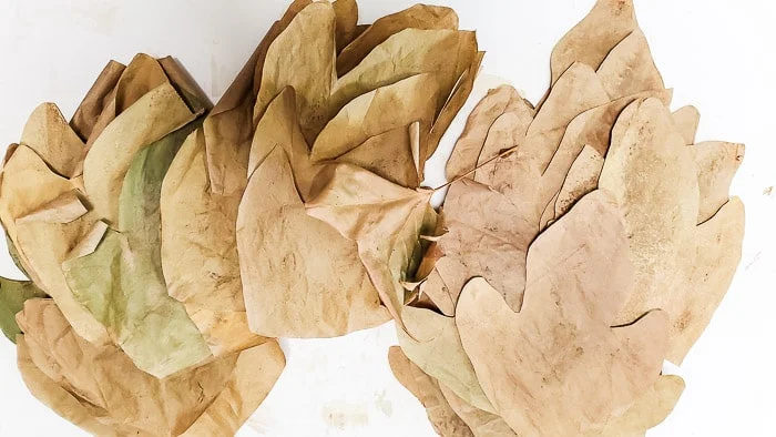 DIY Paper Bag Leaf Garland - DIY Beautify - Creating Beauty at Home