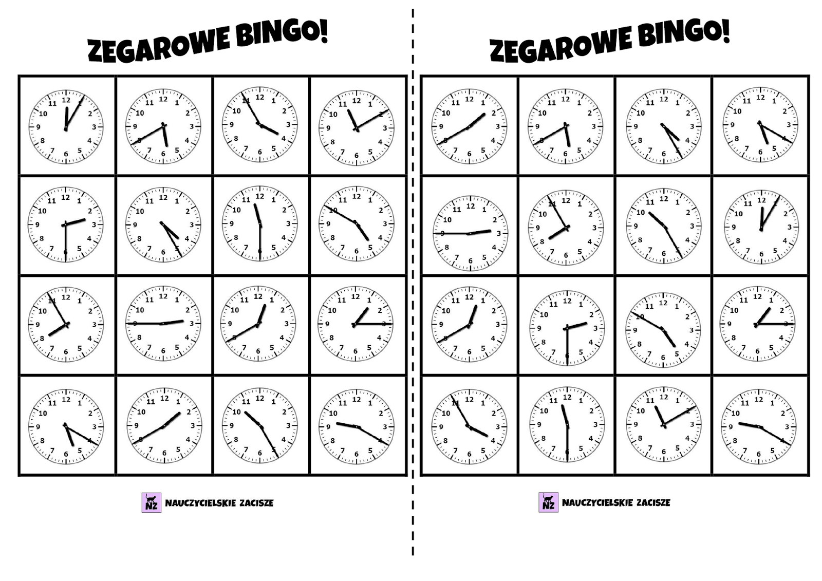 Zadania Z Zegarem Klasa 3 Do Wydruku Nauczycielskie zacisze: CZAS NA ZEGAR! Gry do druku