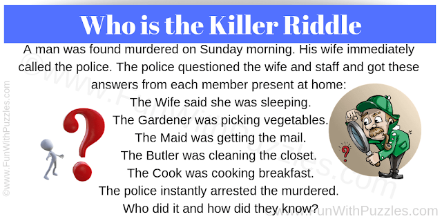 This is crime riddle in which you have to play the detective and solve this murder mystery case