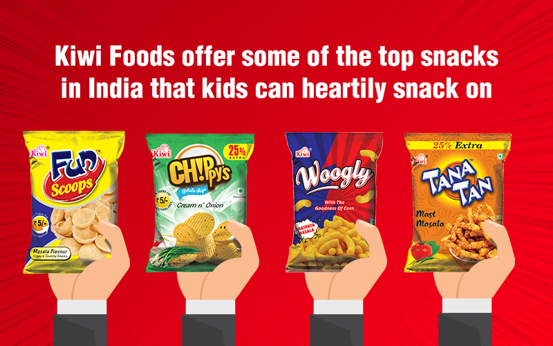Kiwi Foods Kiwi Foods offer some of the top snacks in India that kids