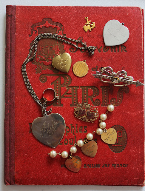 Vintage Valentine Heart Jewelry from Itsy Bits And Pieces Blog.