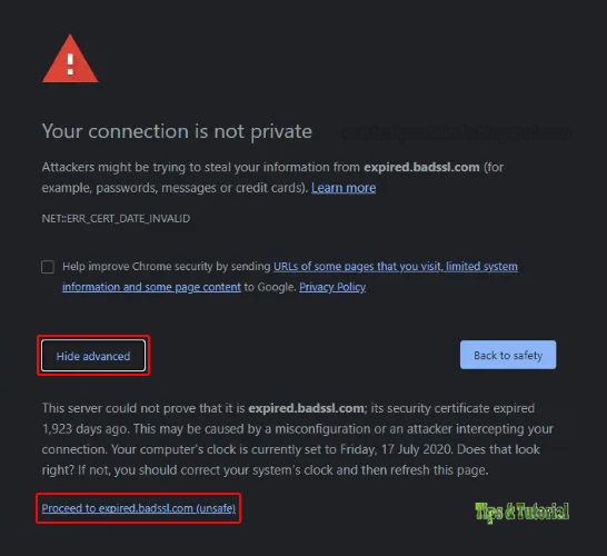 Cara Memperbaiki Your Connection Is Not Private Di Google Chrome Tips Tutorial Cara Memperbaiki Your Connection Is Not Private Di Google Chrome Tips Tutorial