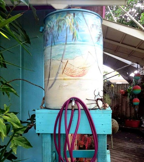 Art Rain Barrel