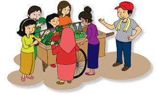 gambar Ibu Beni dan para tetangga yang sedang membeli sayuran www.simplenews.me