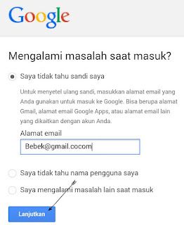 Lupa akun Gmail