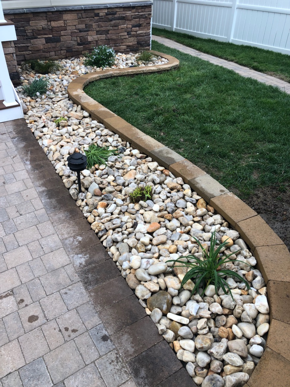 Custom Stoneworks & Design Inc. Paver Walkway, Veneer Stone on House
