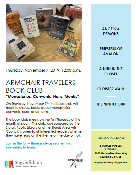 Sturgis Public Library Book Club Monasteries Convents Nuns