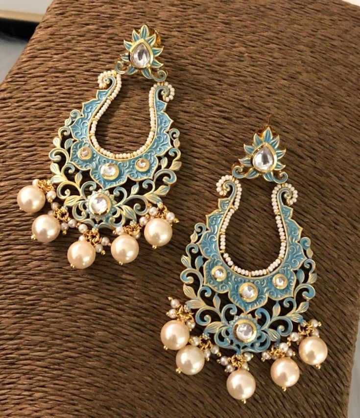 Pakistani kundan earrings