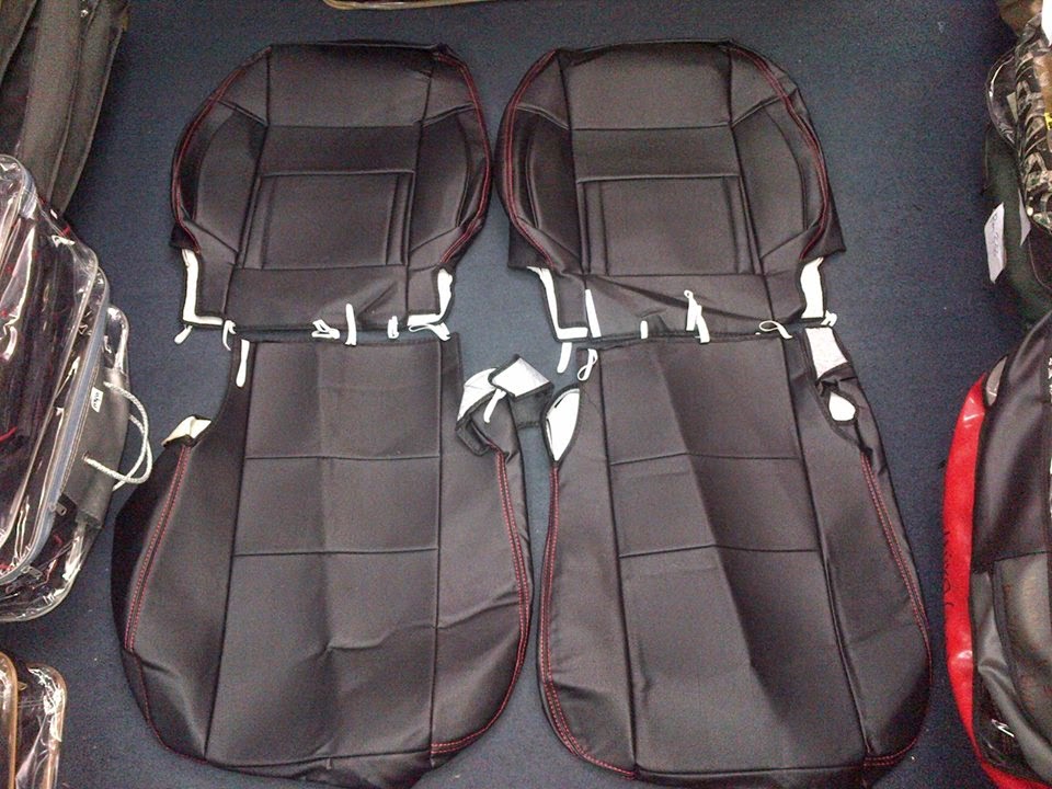 CAR SEAT COVER (PVC Leather & Fabric)  Aksesori Kereta Murah