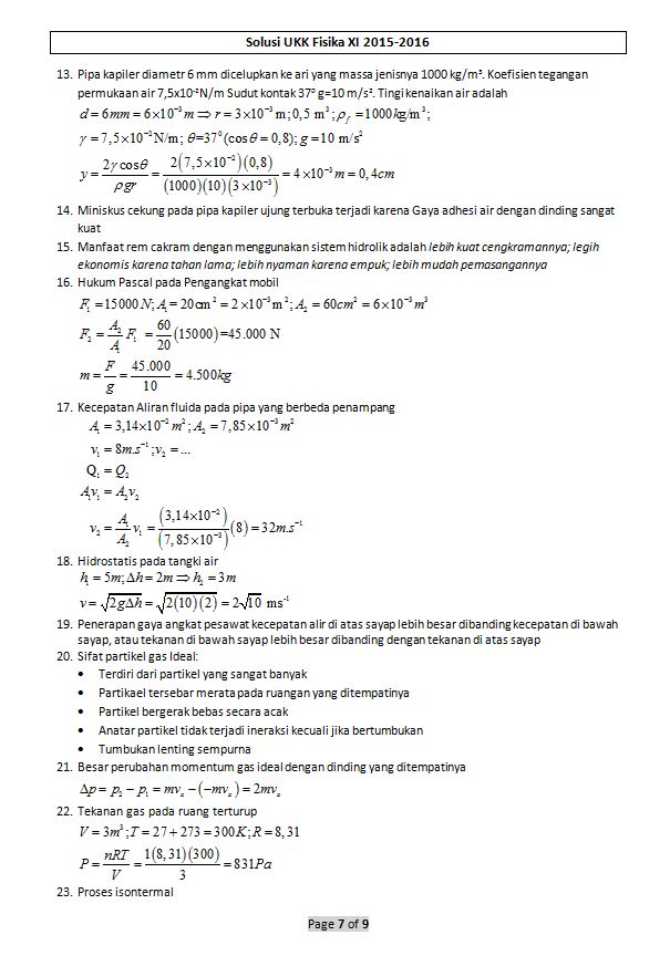 Soal dan pembahasan fisika kelas xi semester 2 pdf