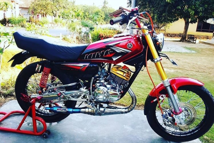 Modifikasi rx king warna merah polos, metalik, ferrari, marun, original