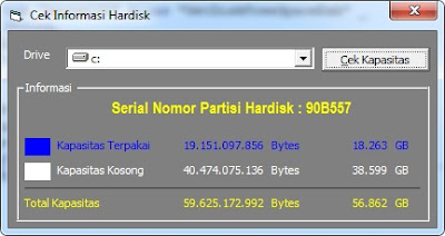 Cara Mengetahui Informasi Free Space, Serial Number Hardisk dengan VB6