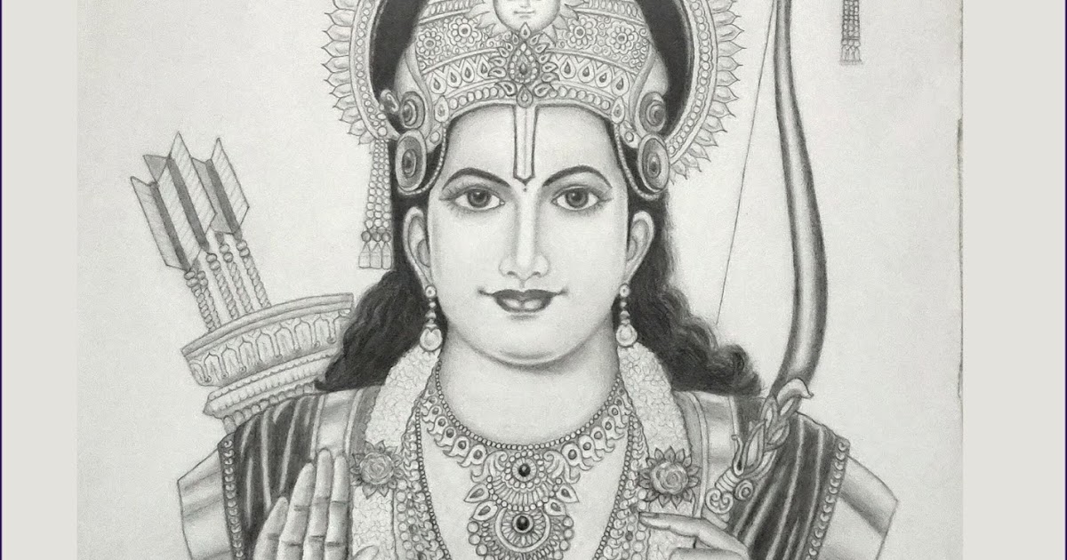 Lord Rama Pencil Sketch  DesiPainterscom