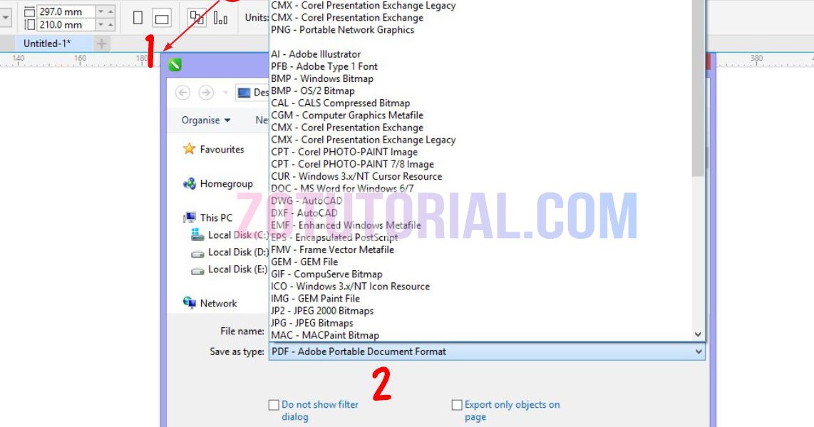 Cara menurunkan versi corel