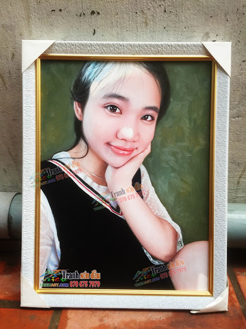 Tranh chân dung đặt vẽ làm quà sinh nhật bạn