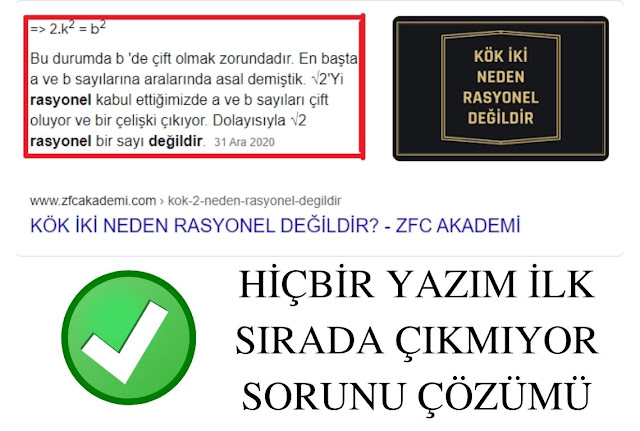 HİÇBİR YAZIM İLK SIRADA ÇIKMIYOR SORUNU HİÇBİR YAZIM İLK SIRADA ÇIKMIYOR SORUNU