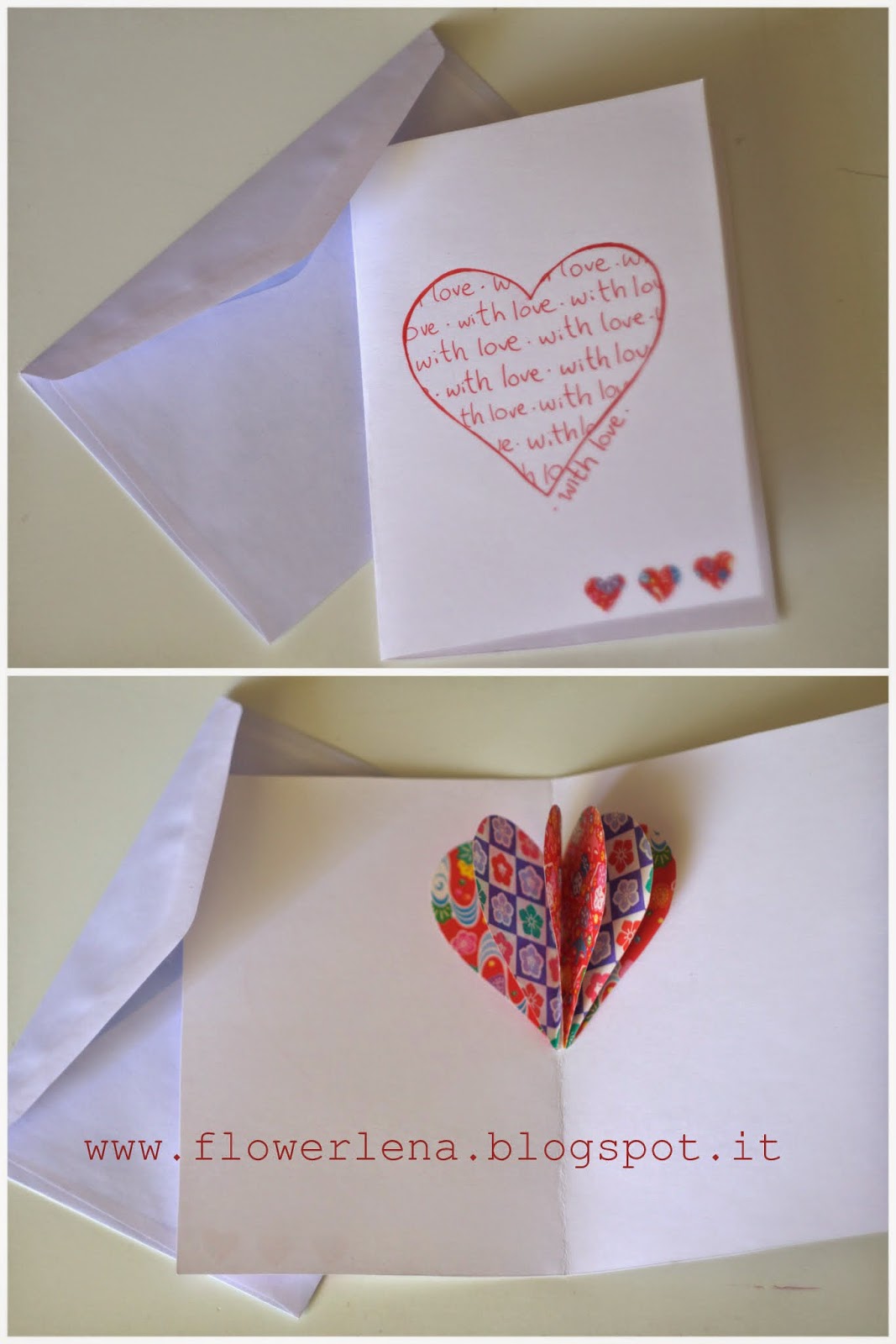 Biglietti con semplici origami