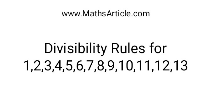Divisibility Rules Mini Poster Studying Math Education Math Math Methods