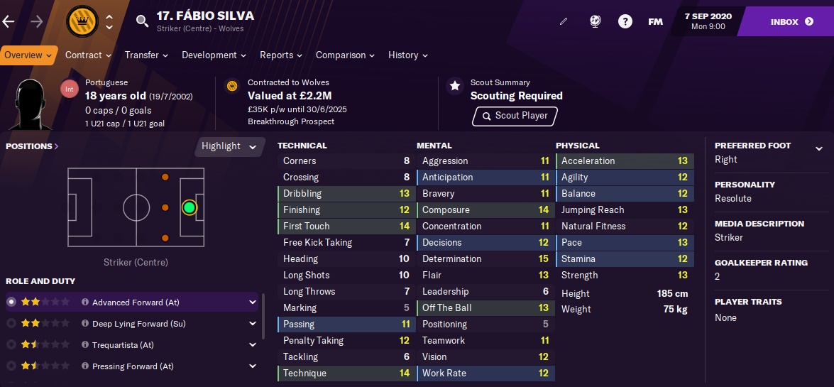FM21 Fabio Silva 2021 FM21 Fabio Silva 2021