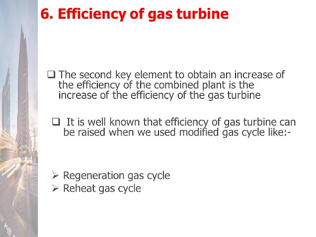 Efficiency of gas turbine