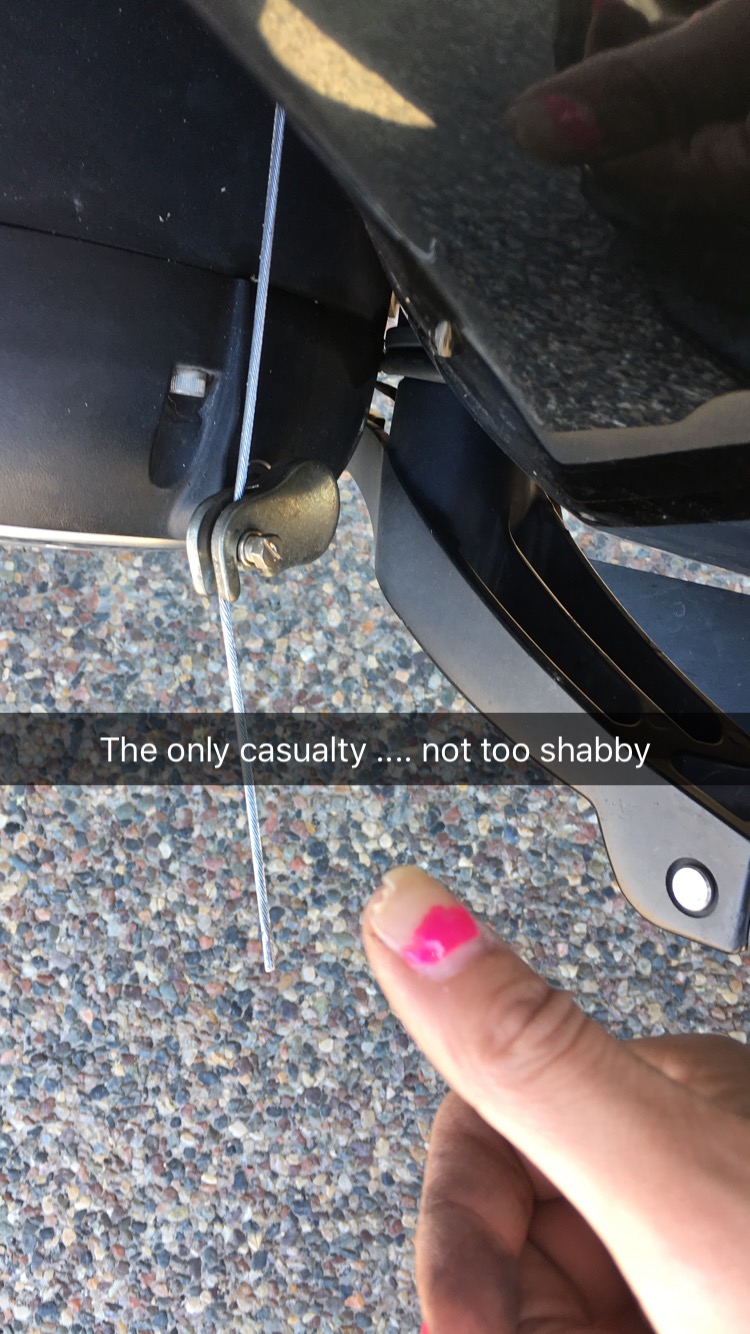 124,765 miles When the (original) clutch cable finally broke