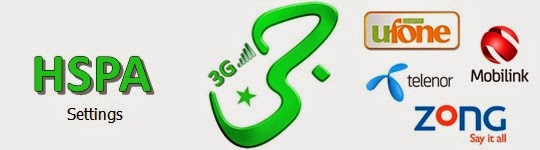 3G Pakistan Settings